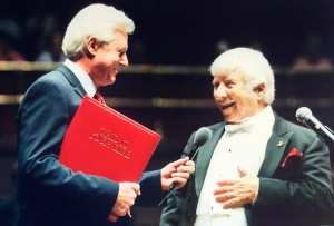 October 9, 2002 Surprise visit from "This is Your Life" host, Michael Aspel, at the conclusion of  Bernstein's Royal Albert Hall concert performance